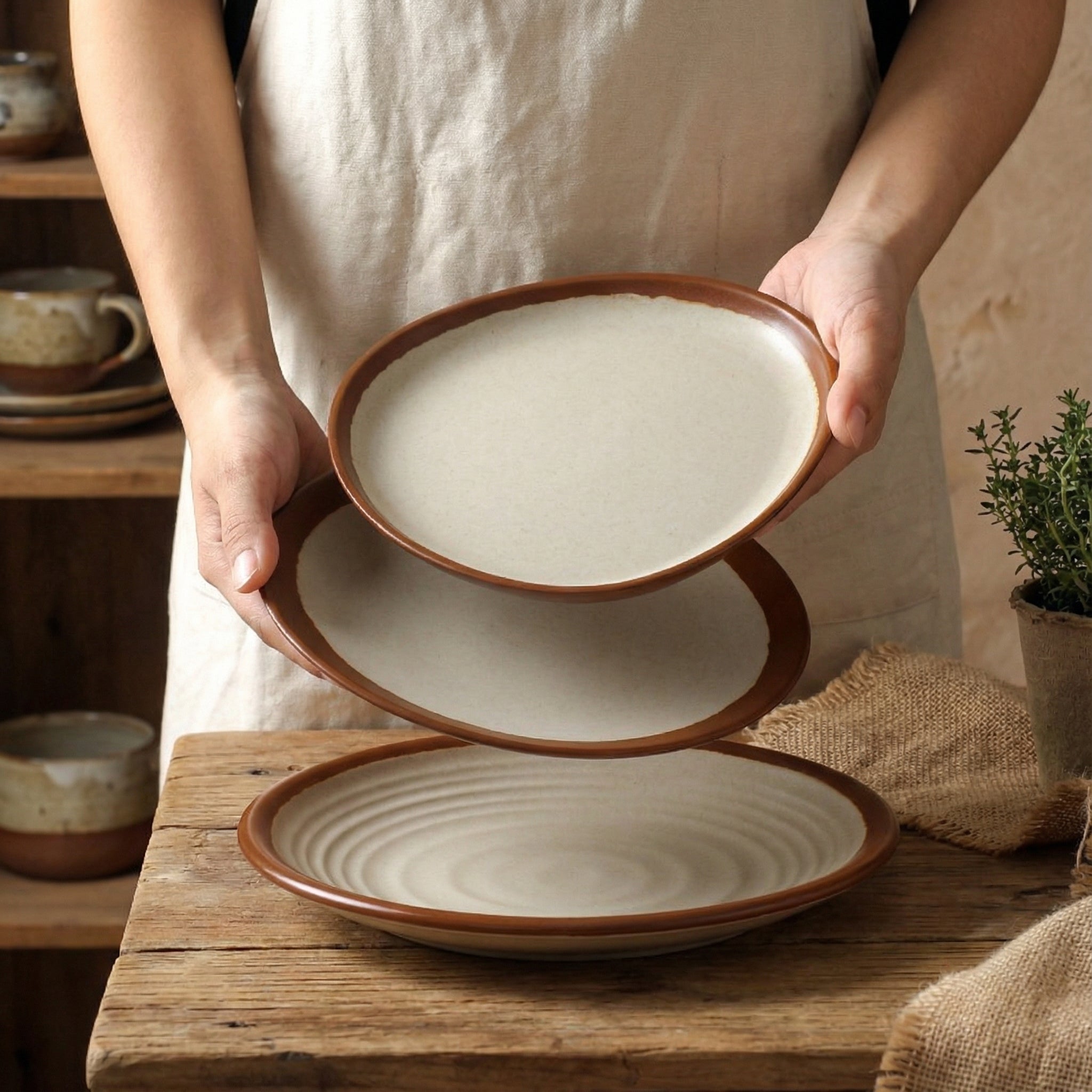 Ceramic Dinnerware Set, Minimalist Modern Style