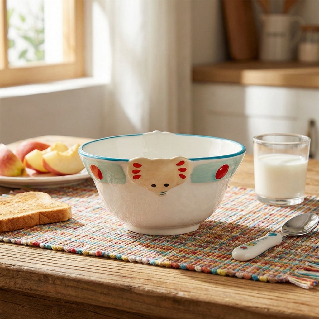 Cartoon Animal Bowl Cute Cat Ears Ceramic Tableware