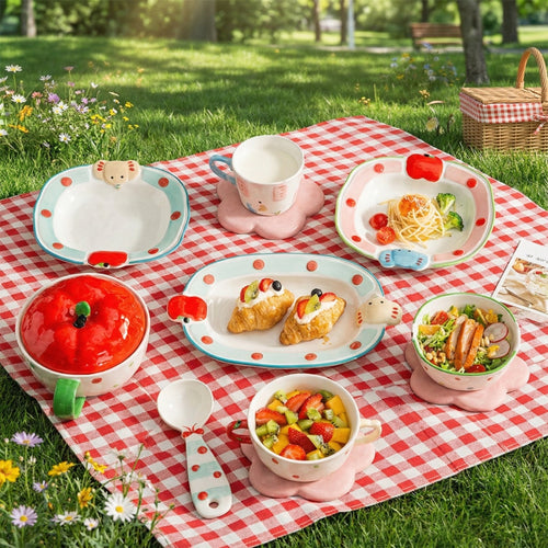 Cartoon Animal Bowl Cute Cat Ears Ceramic Tableware